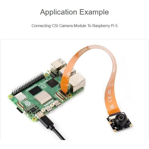 Cable Flexible CSI FPC Oficial Wonrabai para Raspberry Pi 5 500mm