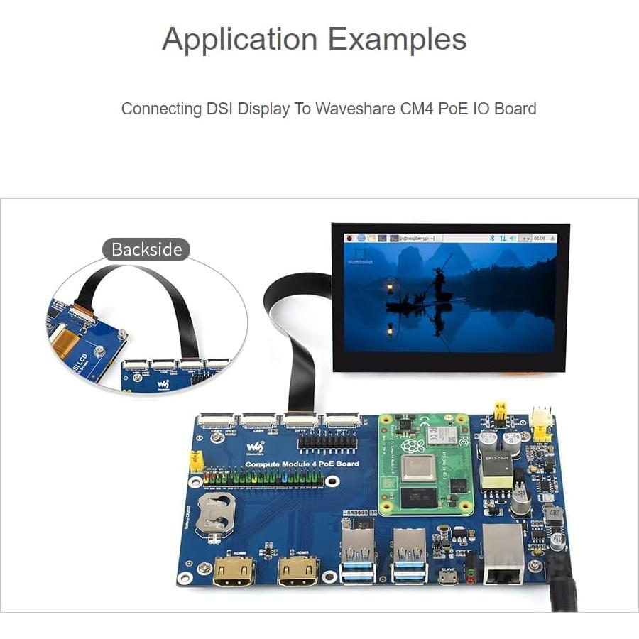 Cable DSI Flexible 15cm Waveshare 22 a 15 Pines para Raspberry Pi