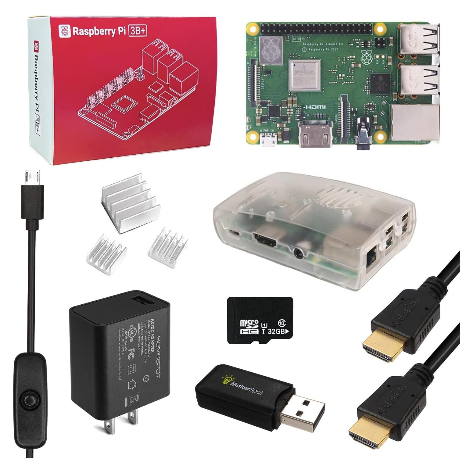 Kit de Inicio Raspberry Pi 3 B+ MakerSpot con Cargador 3A