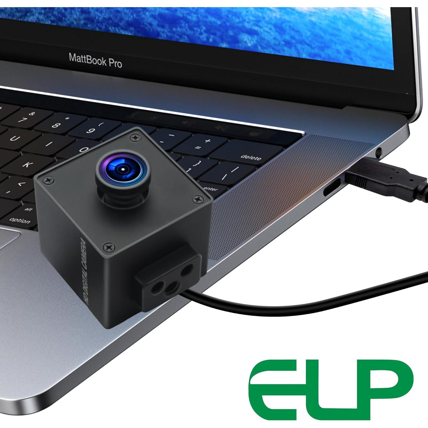 Cámara Web ELP 1080P USB con Obturador Global 90fps