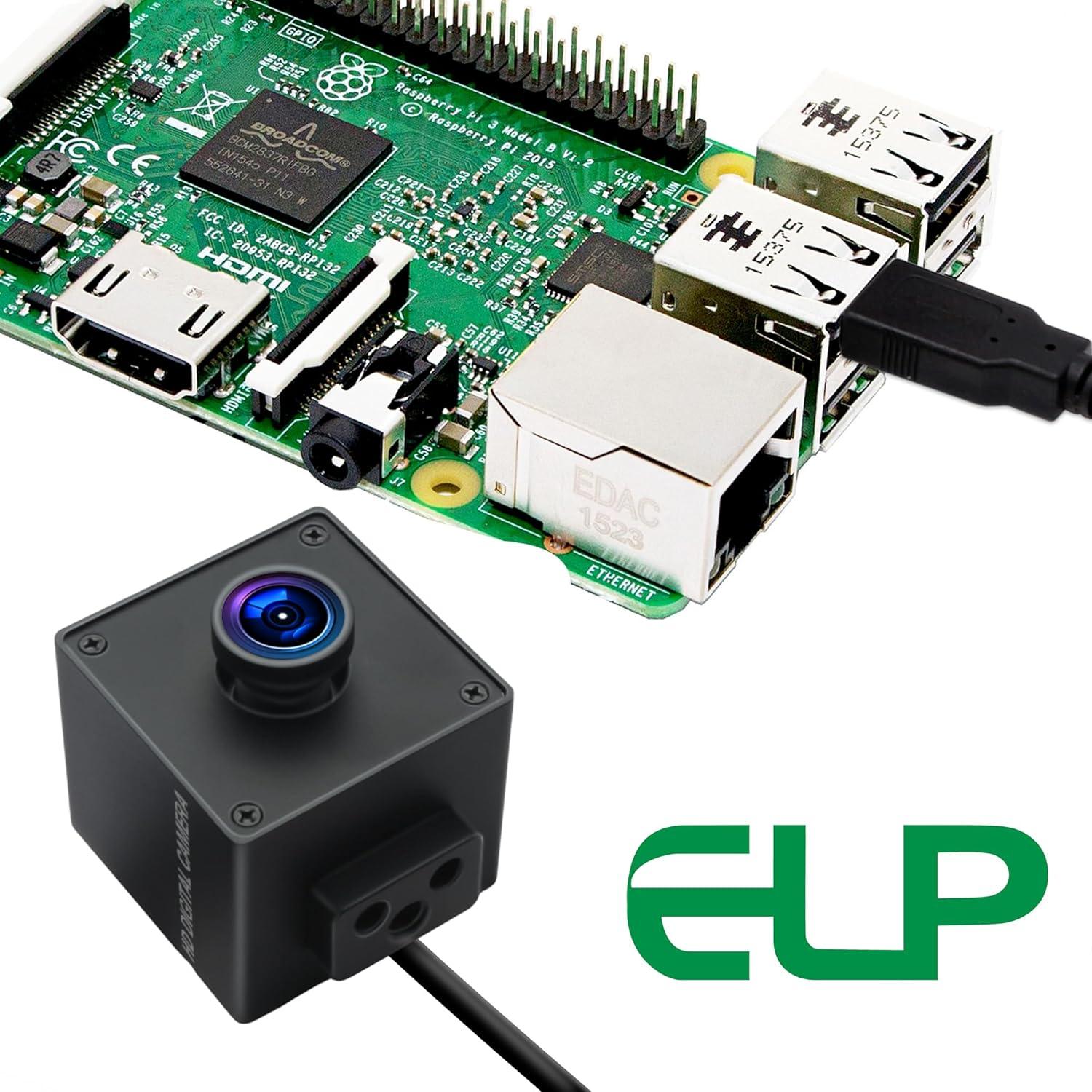 Cámara Web ELP 1080P USB con Obturador Global 90fps