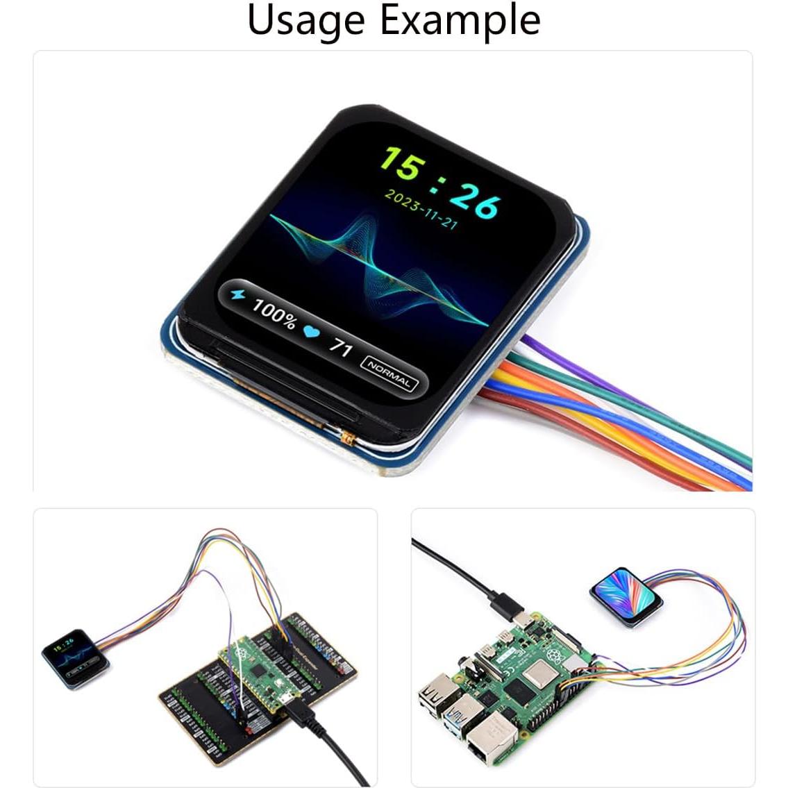 Módulo Pantalla LCD IPS 1.5" Wonrabai 240x280 RGB SPI
