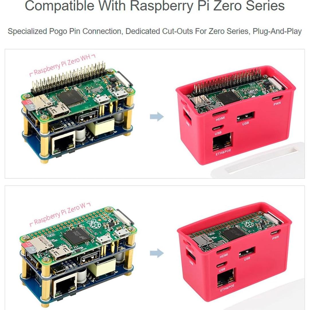HAT PoE Ethernet USB HUB Waveshare para Raspberry Pi Zero