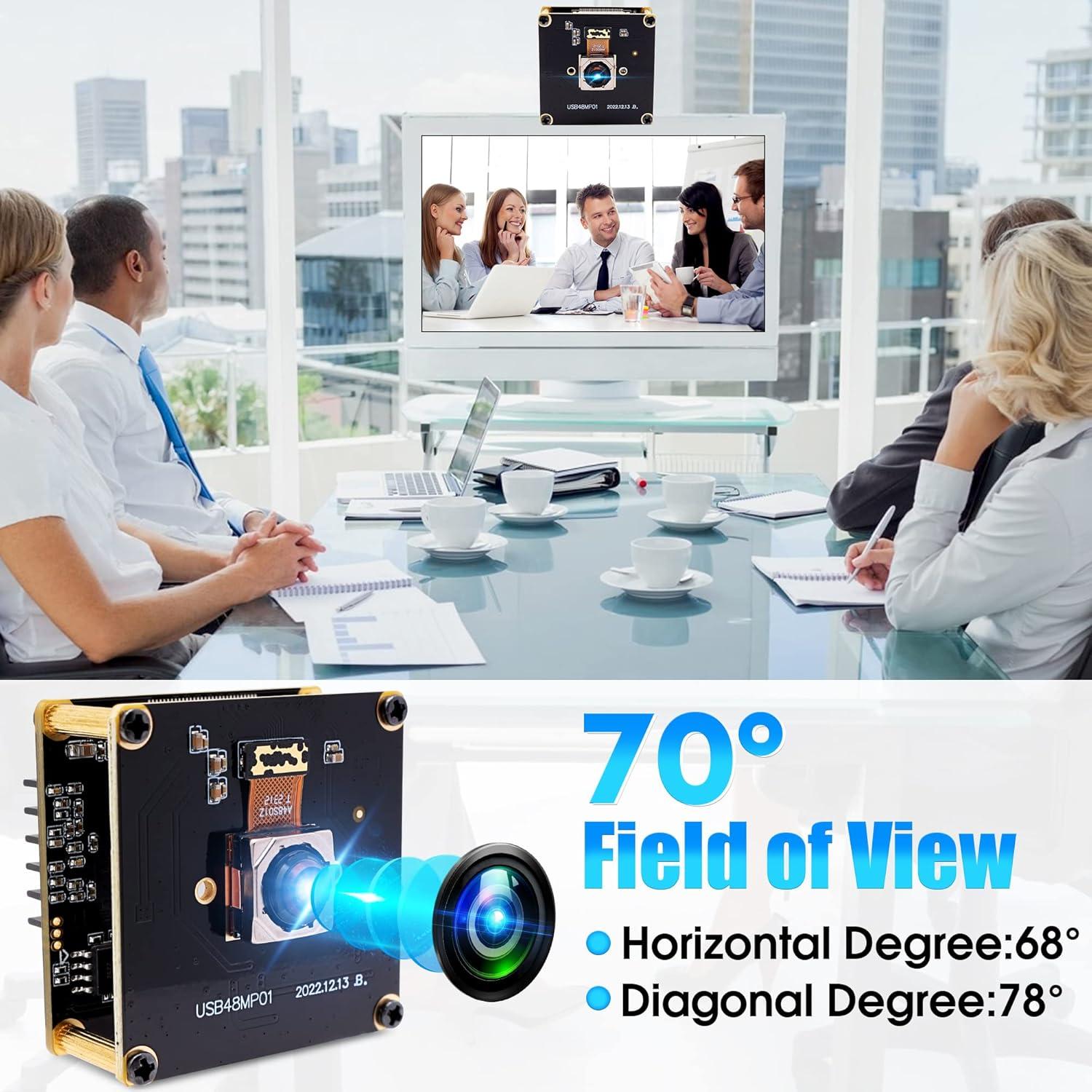 Cámara USB 48MP IFWATER con Enfoque Automático Rápido