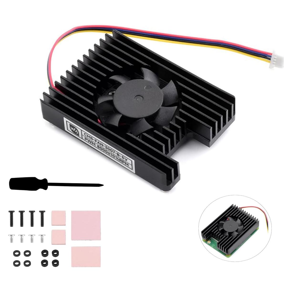 Ventilador de Enfriamiento UeeKKoo 3007 para Raspberry Pi CM5