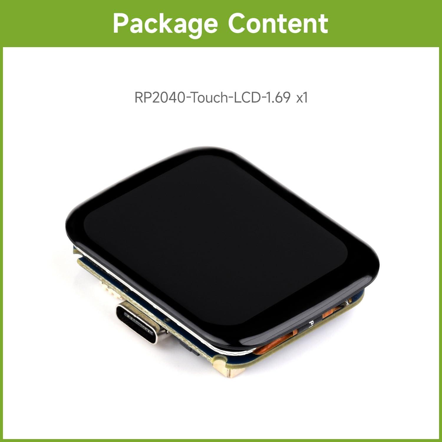 Placa de Desarrollo Waveshare RP2040 con Pantalla Táctil 1.69"