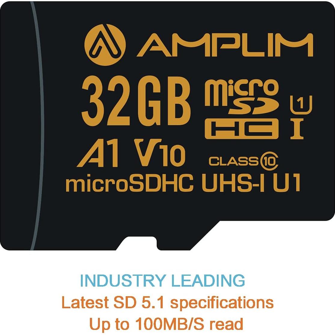 Tarjeta Micro SD Amplim 32GB Clase 10 UHS-I V10 con Adaptadores