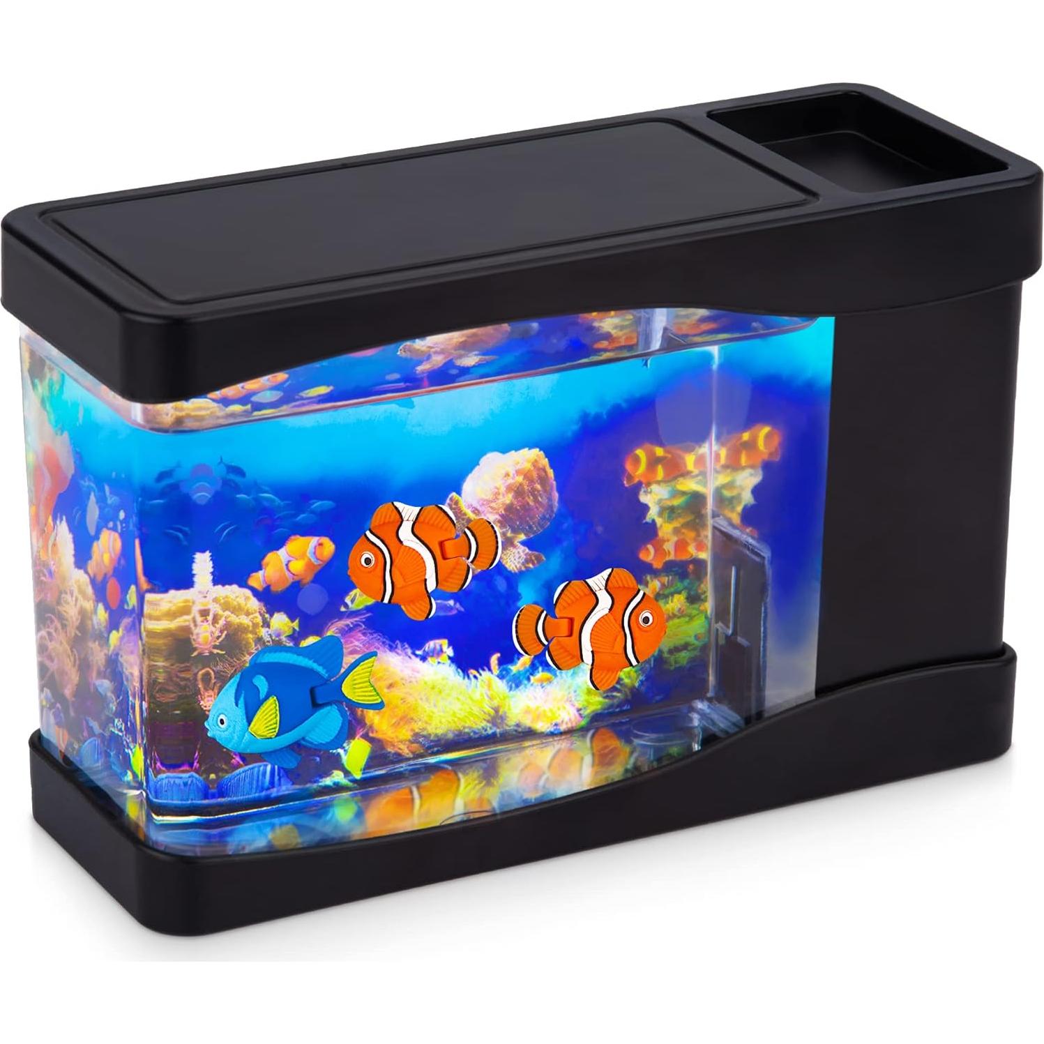 Acuario Virtual Nurily WF01 con Luces LED y Peces