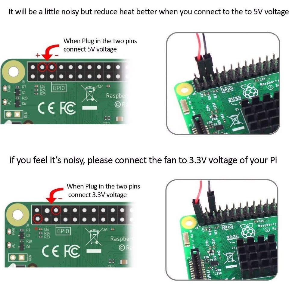 Ventilador de enfriamiento Aokin para Raspberry Pi 30x30mm