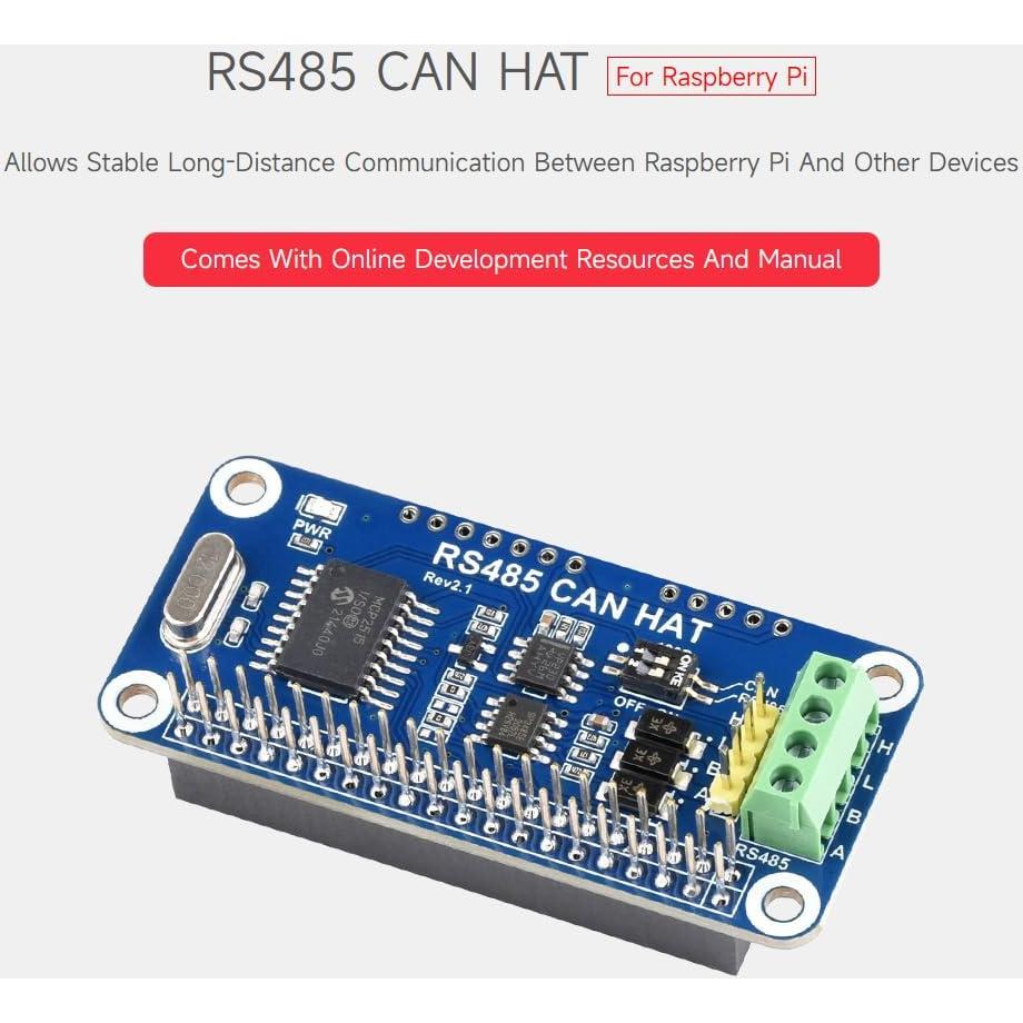 Waveshare RS485 CAN HAT para Raspberry Pi - Comunicación Estable