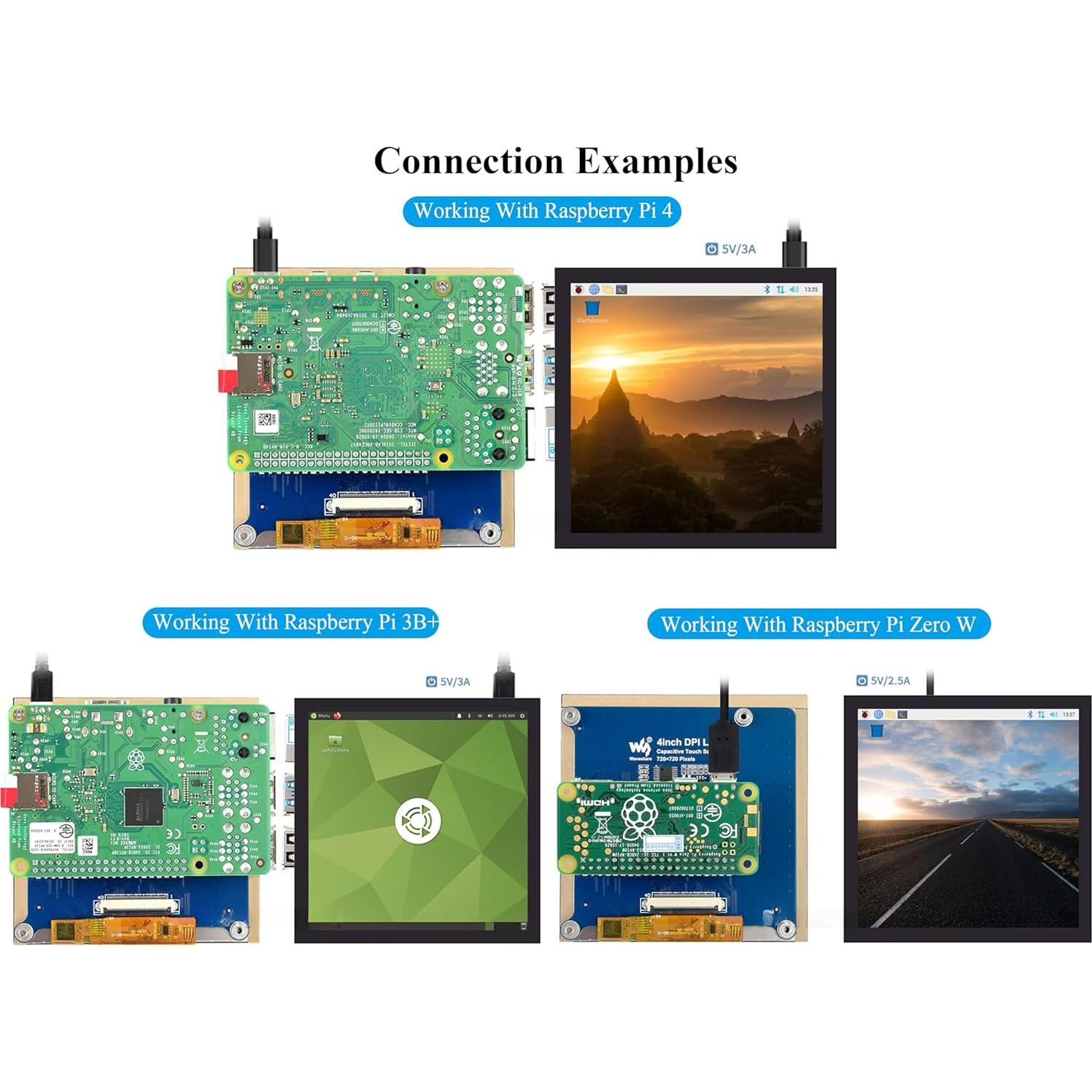 Pantalla Táctil Capacitiva LCD 10.16 cm UeeKKoo 720x720 IPS