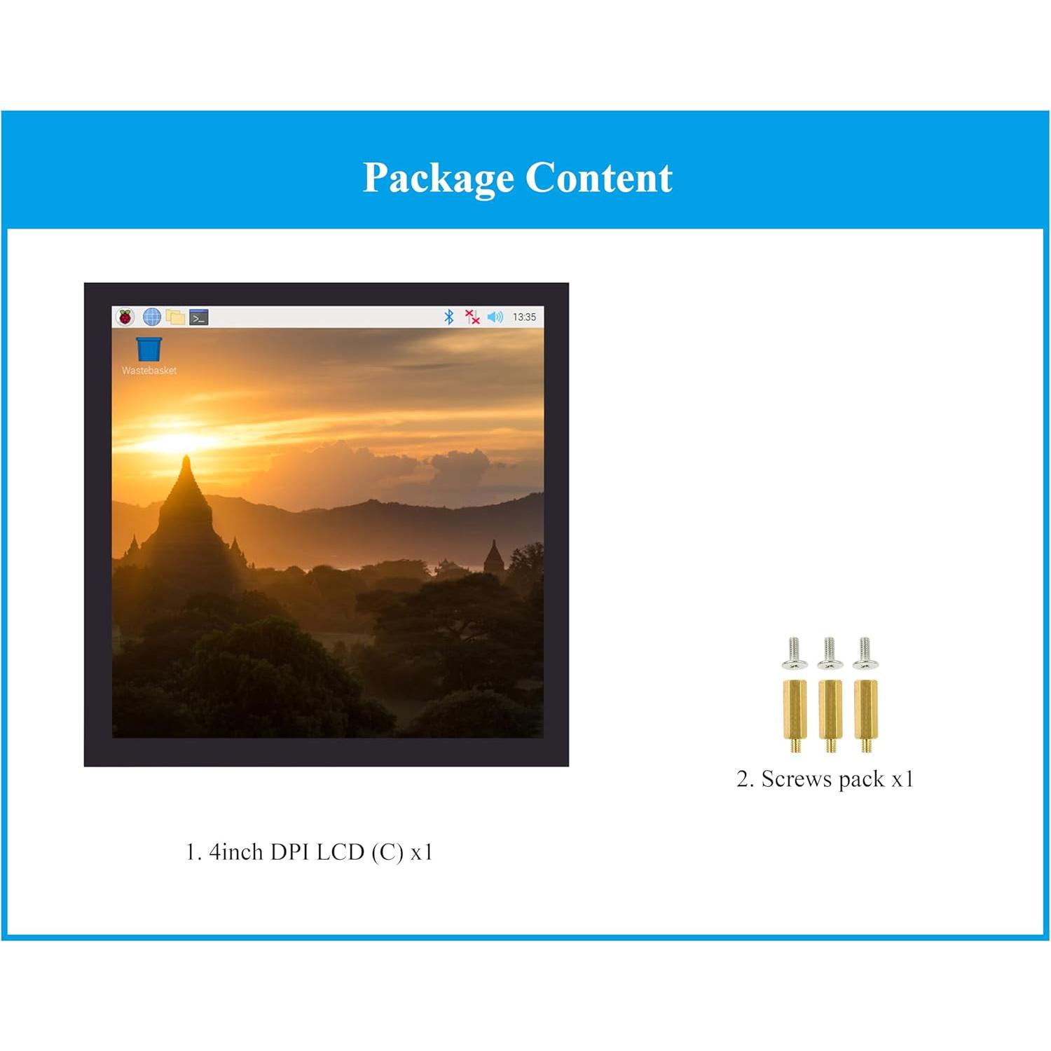 Pantalla Táctil Capacitiva LCD 10.16 cm UeeKKoo 720x720 IPS