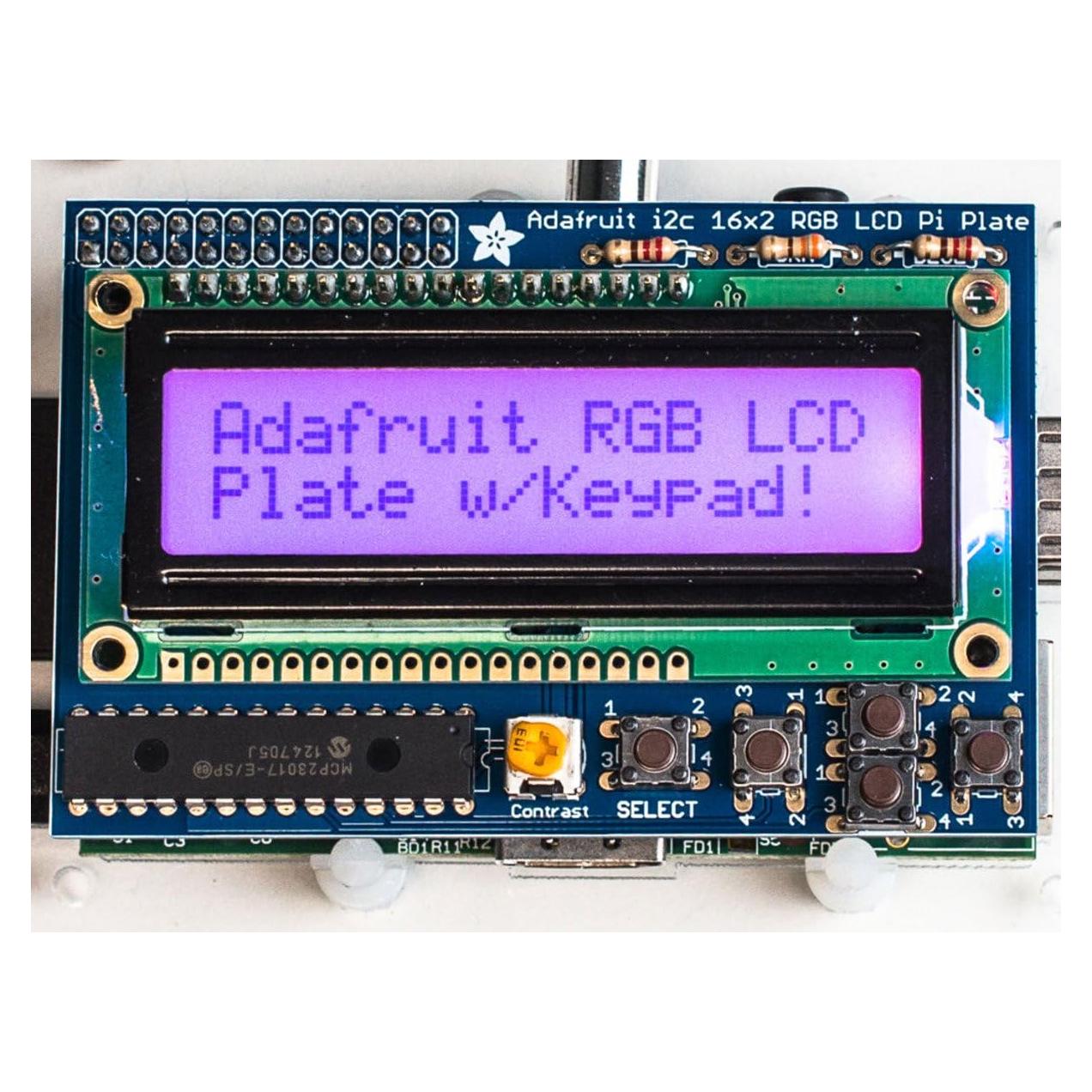 Kit LCD 16x2 RGB Adafruit para Raspberry Pi - Bluetooth