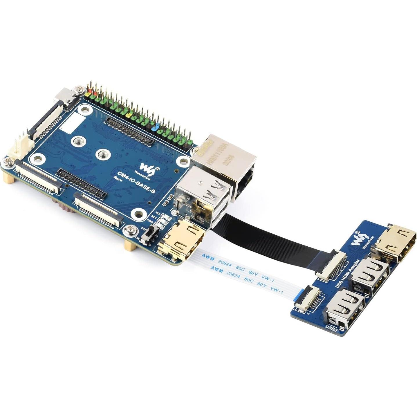 Base CM4-IO-BASE-B Waveshare para Raspberry Pi 4 Lite/EMMC