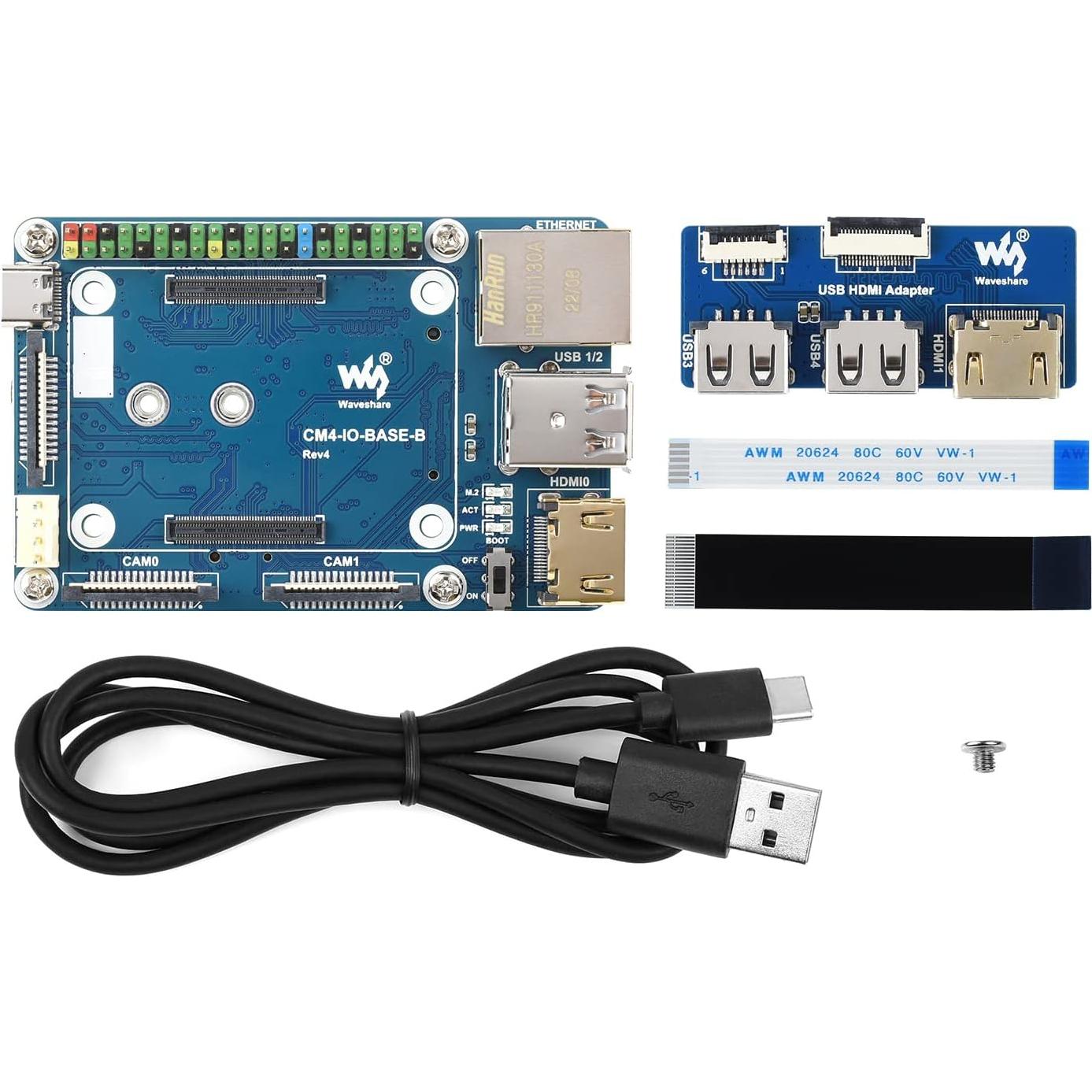 Base CM4-IO-BASE-B Waveshare para Raspberry Pi 4 Lite/EMMC