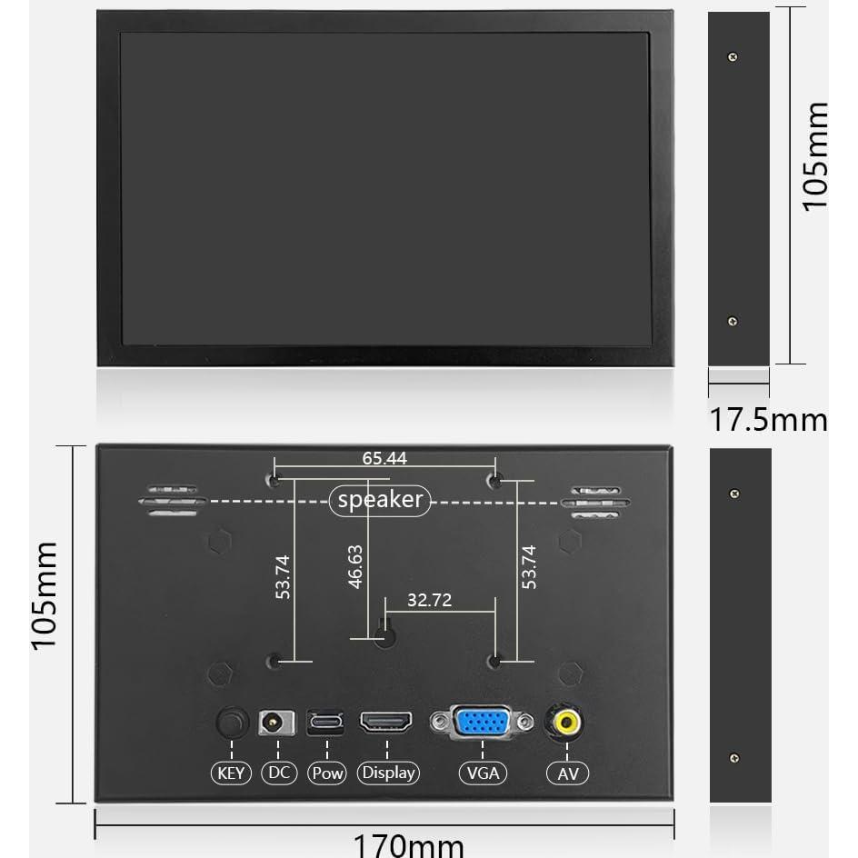 Pantalla LCD 7" JLTTEK 1024x600 HDMI para Raspberry Pi