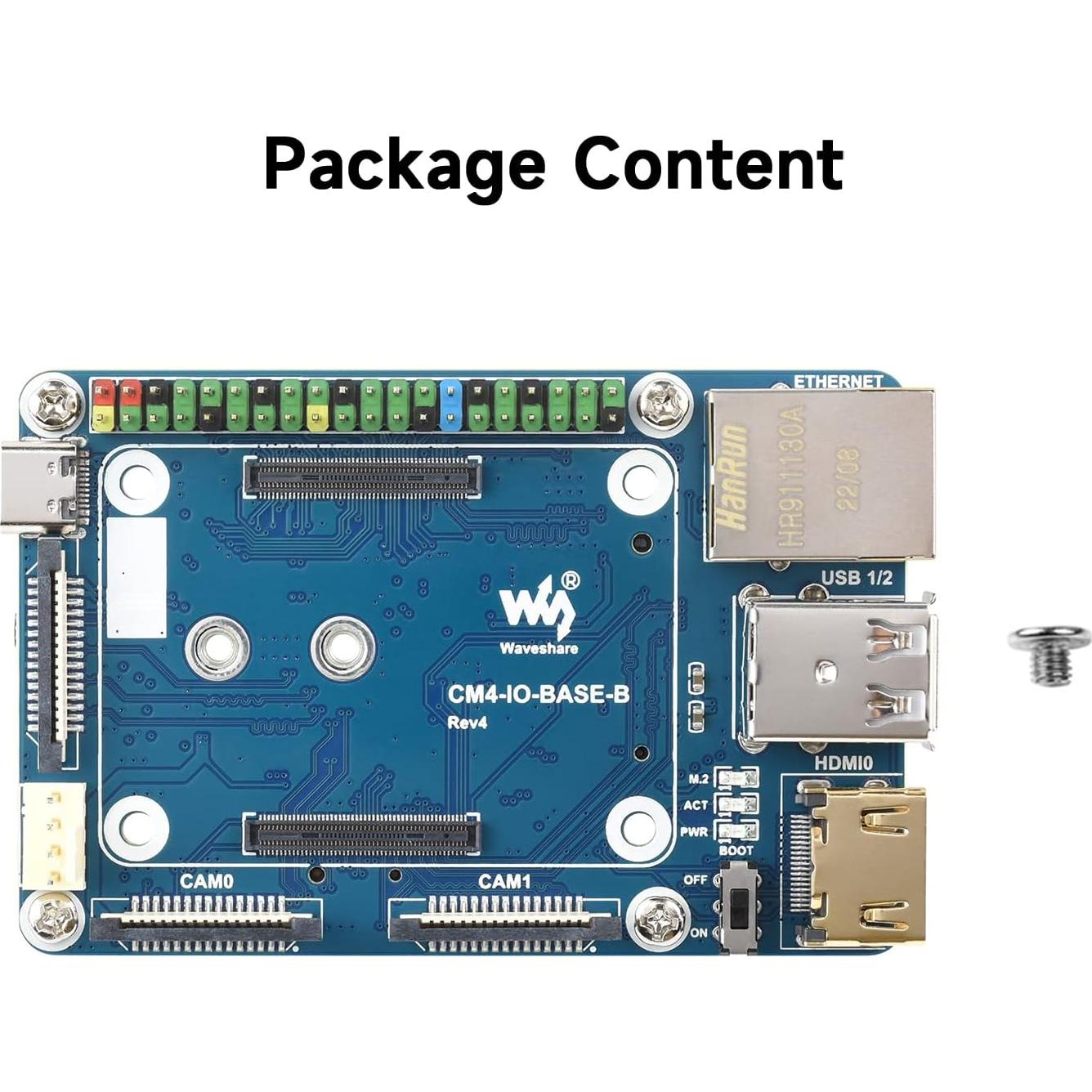 Placa Base Mini Waveshare CM4-IO-BASE-B para Raspberry Pi