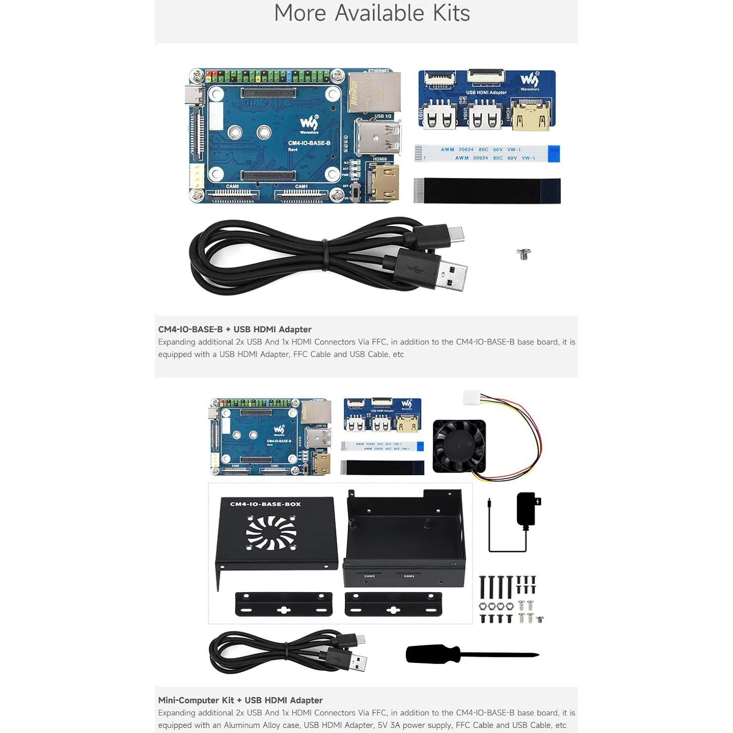 Placa Base Mini Waveshare CM4-IO-BASE-B para Raspberry Pi