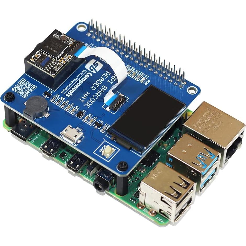 HAT de Código de Barras SB Components para Raspberry Pi 4B/3B+