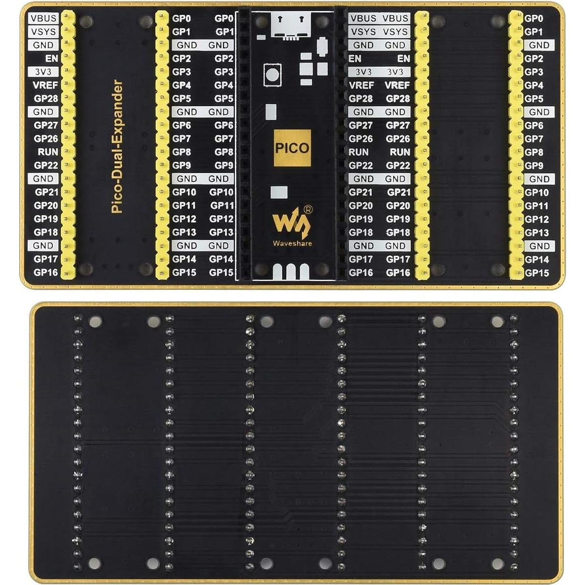 Expansor GPIO Doble Waveshare para Raspberry Pi Pico 2x20