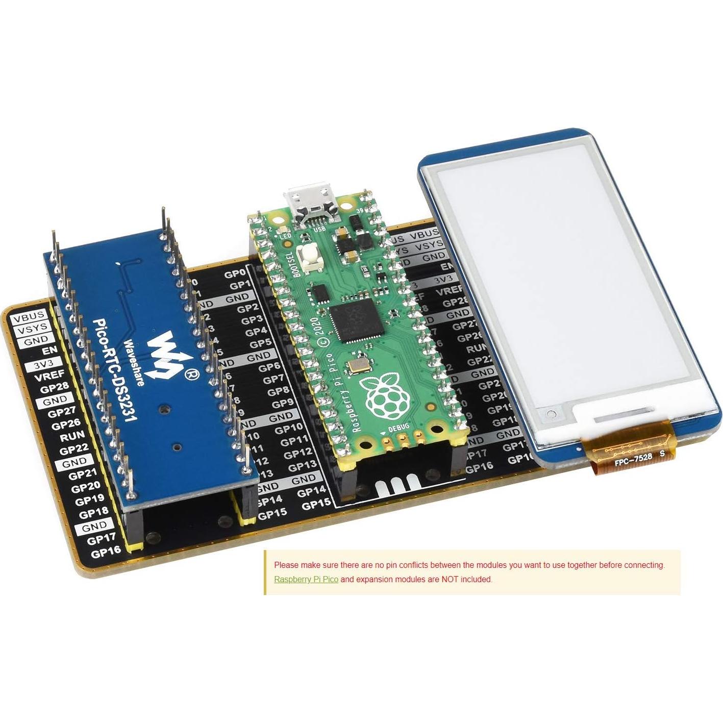 Expansor GPIO Doble Waveshare para Raspberry Pi Pico 2x20