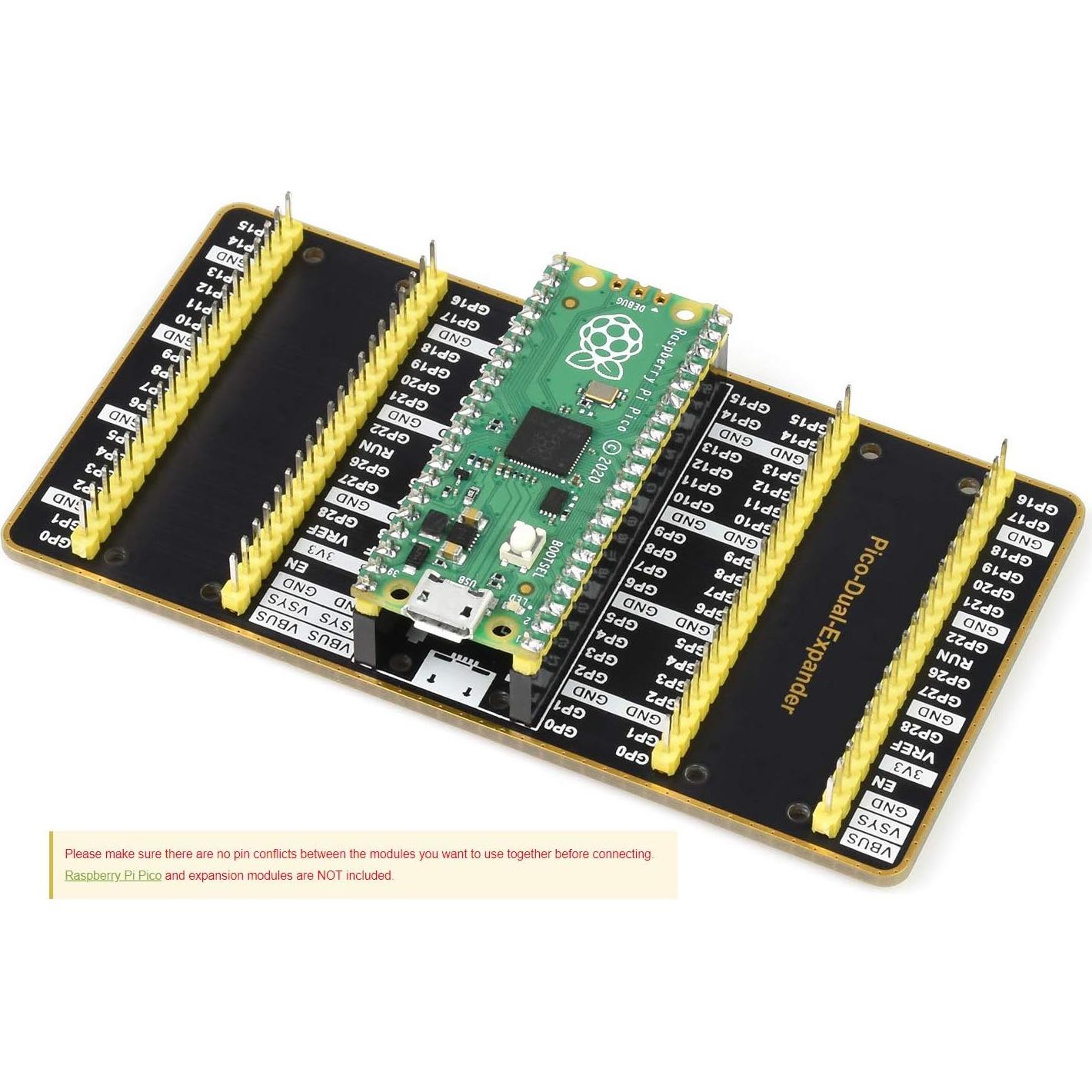 Expansor GPIO Doble Waveshare para Raspberry Pi Pico 2x20