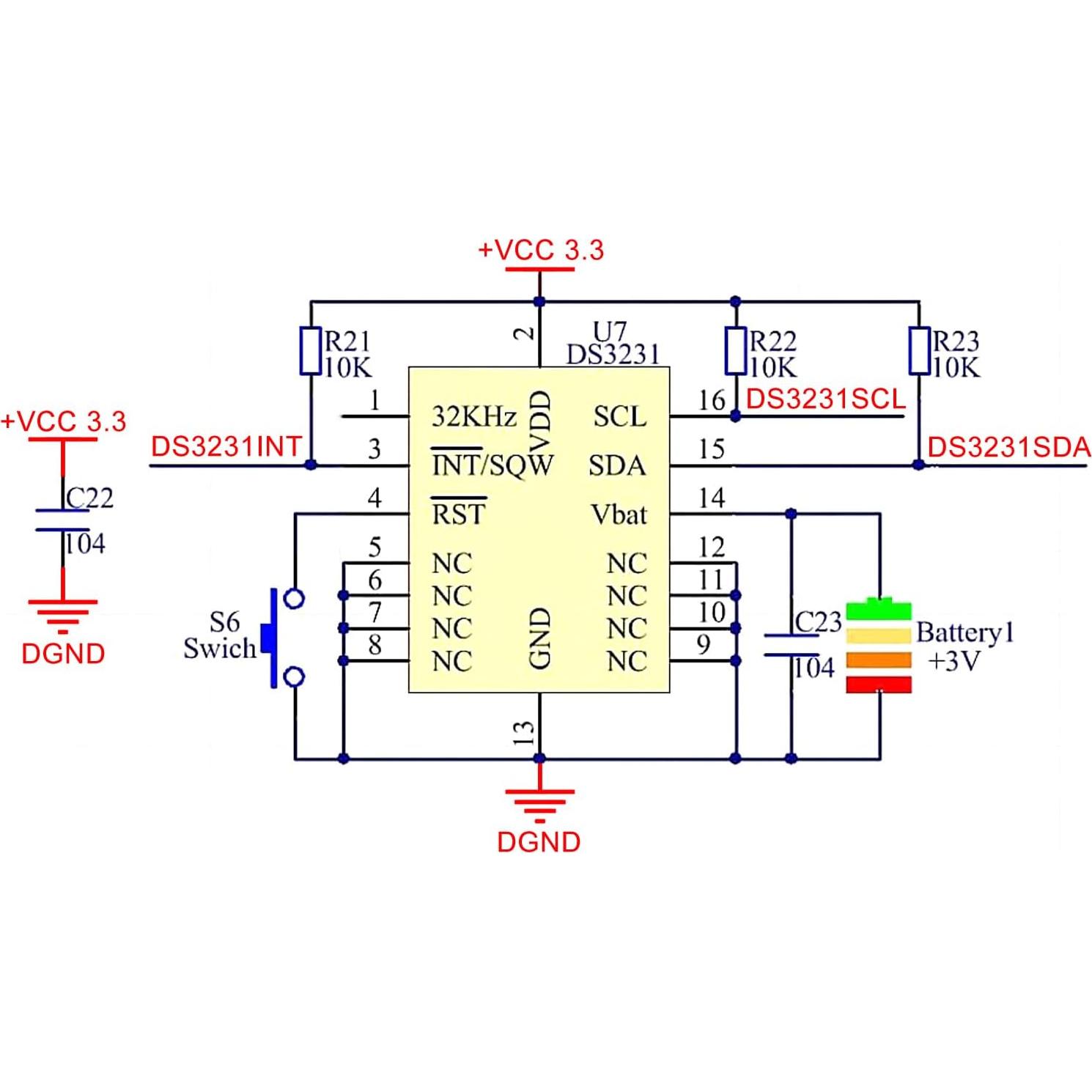 6 Módulos de Reloj en Tiempo Real DS3231 JUZITAO con Cables