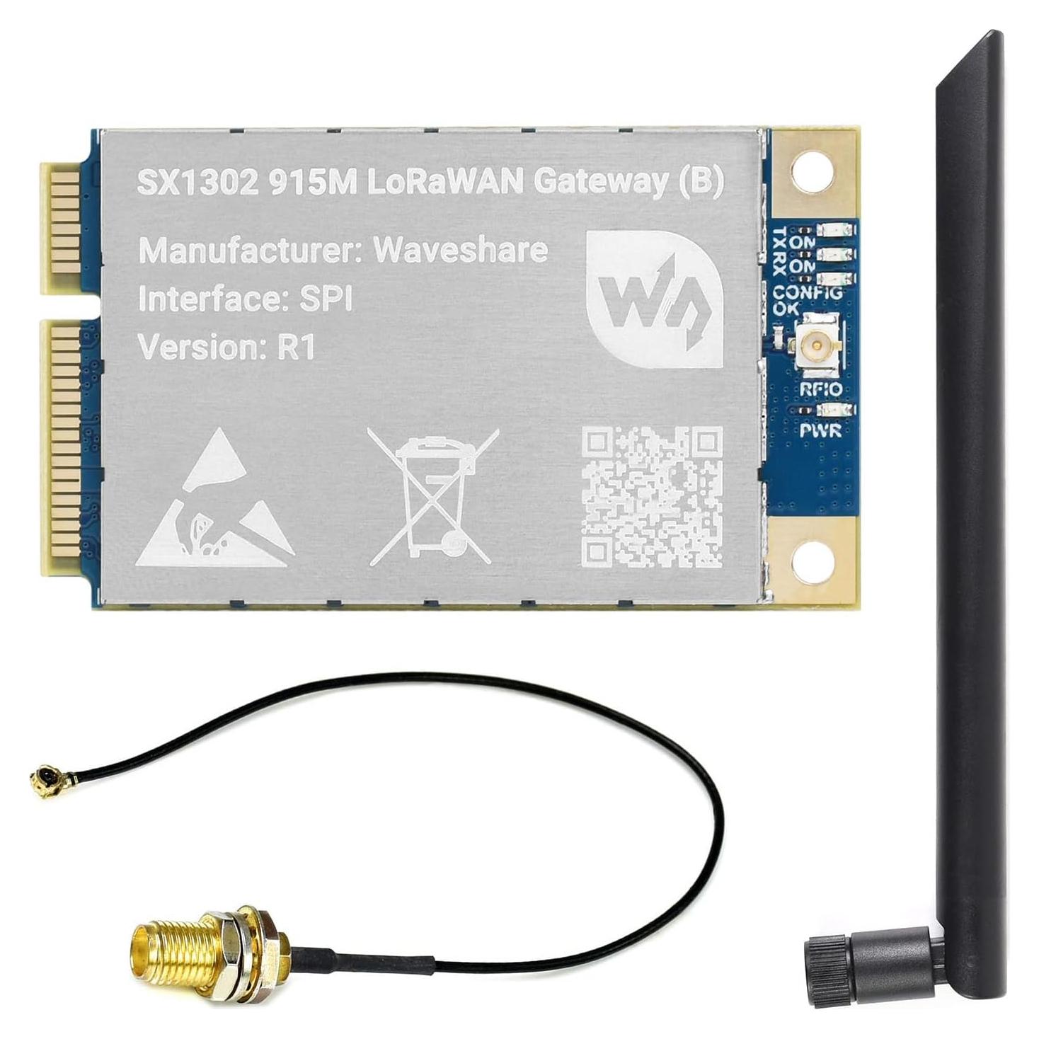 Módulo Puerta de Enlace LoRaWAN SX1302 915M Waveshare