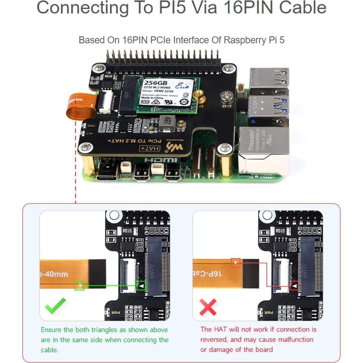 Adaptador PCIe a M.2 UeeKKoo para Raspberry Pi 5 NVMe 2230/2242