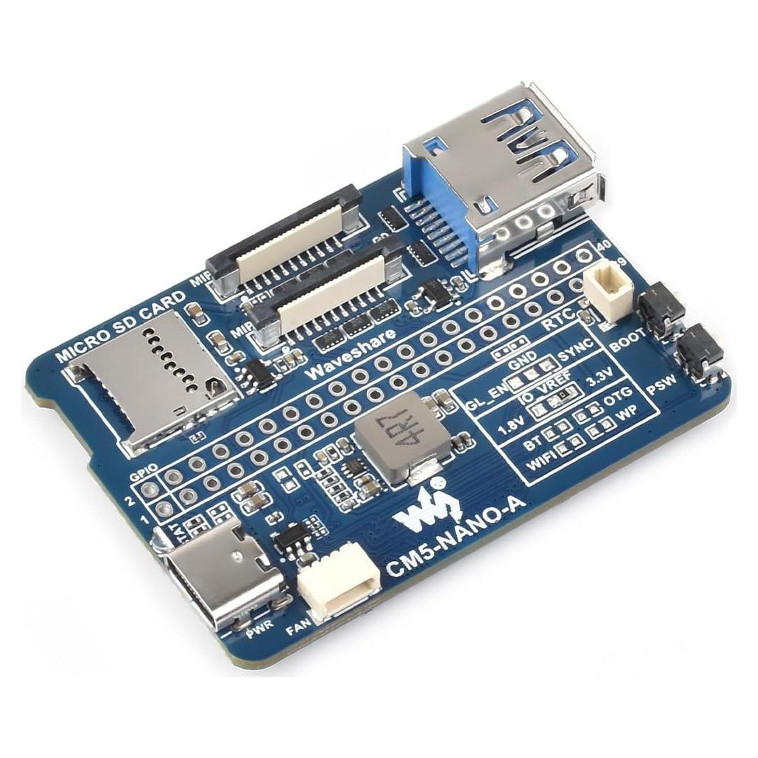Placa Base Nano (A) Waveshare para Raspberry Pi 5 Lite eMMC