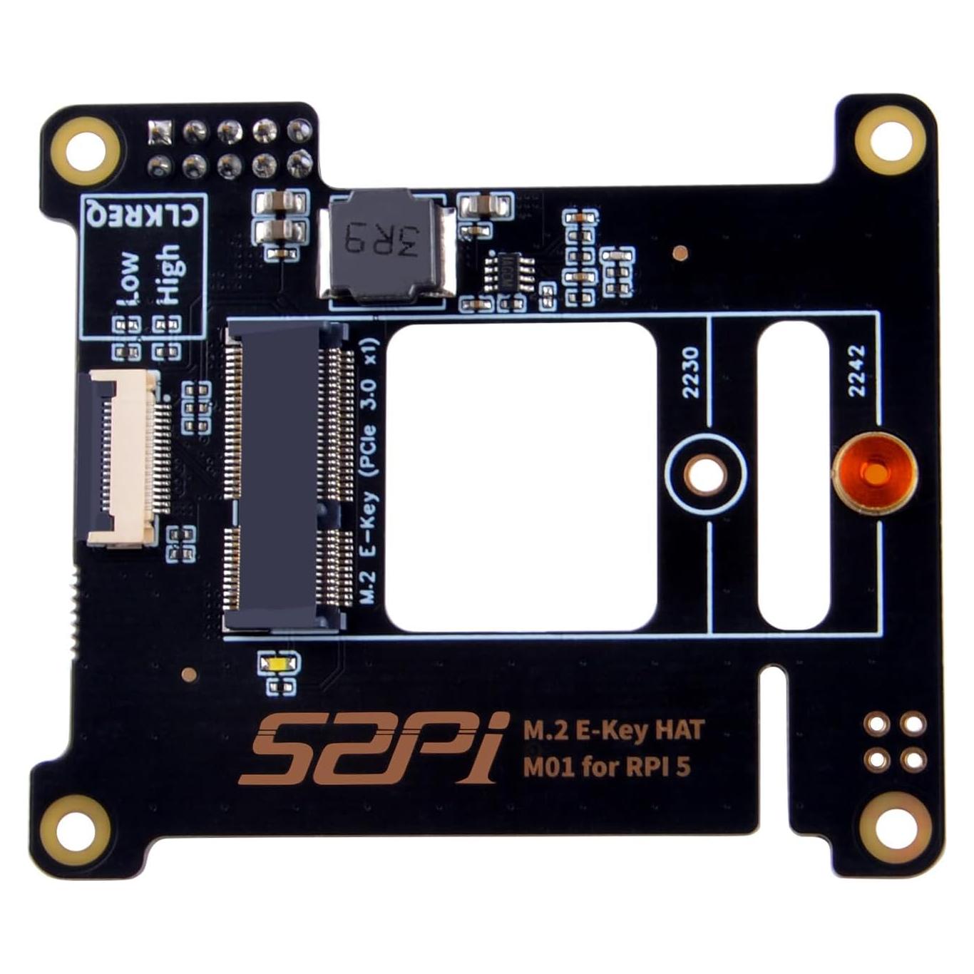 Placa Periférica PCIe M.2 E-Key NVMe SSD GeeekPi M01 para Raspberry Pi 5
