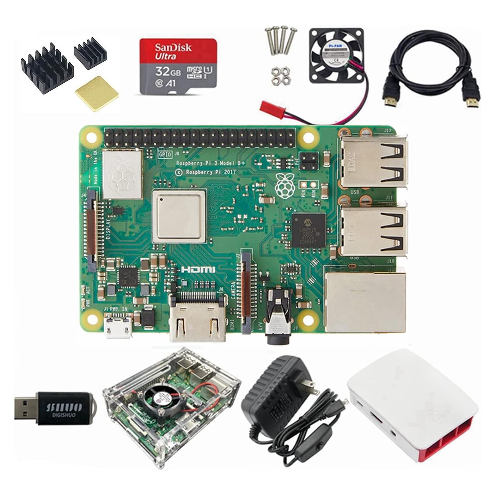 Kit Raspberry Pi 3 Modelo B+ DIGISHUO 9 en 1 con Accesorios