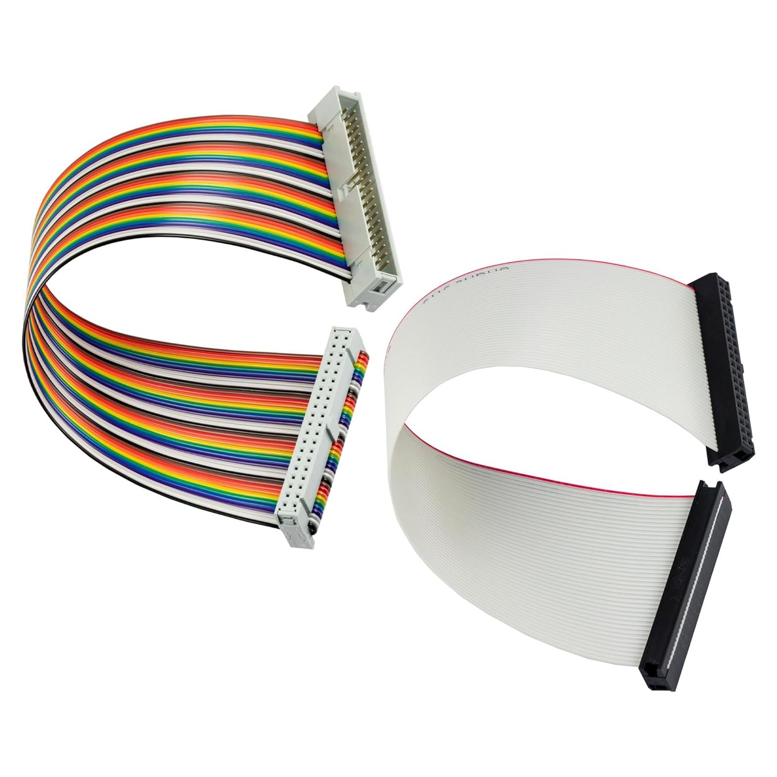 Cable IDC 40 pines macho a hembra y hembra a hembra 20 cm