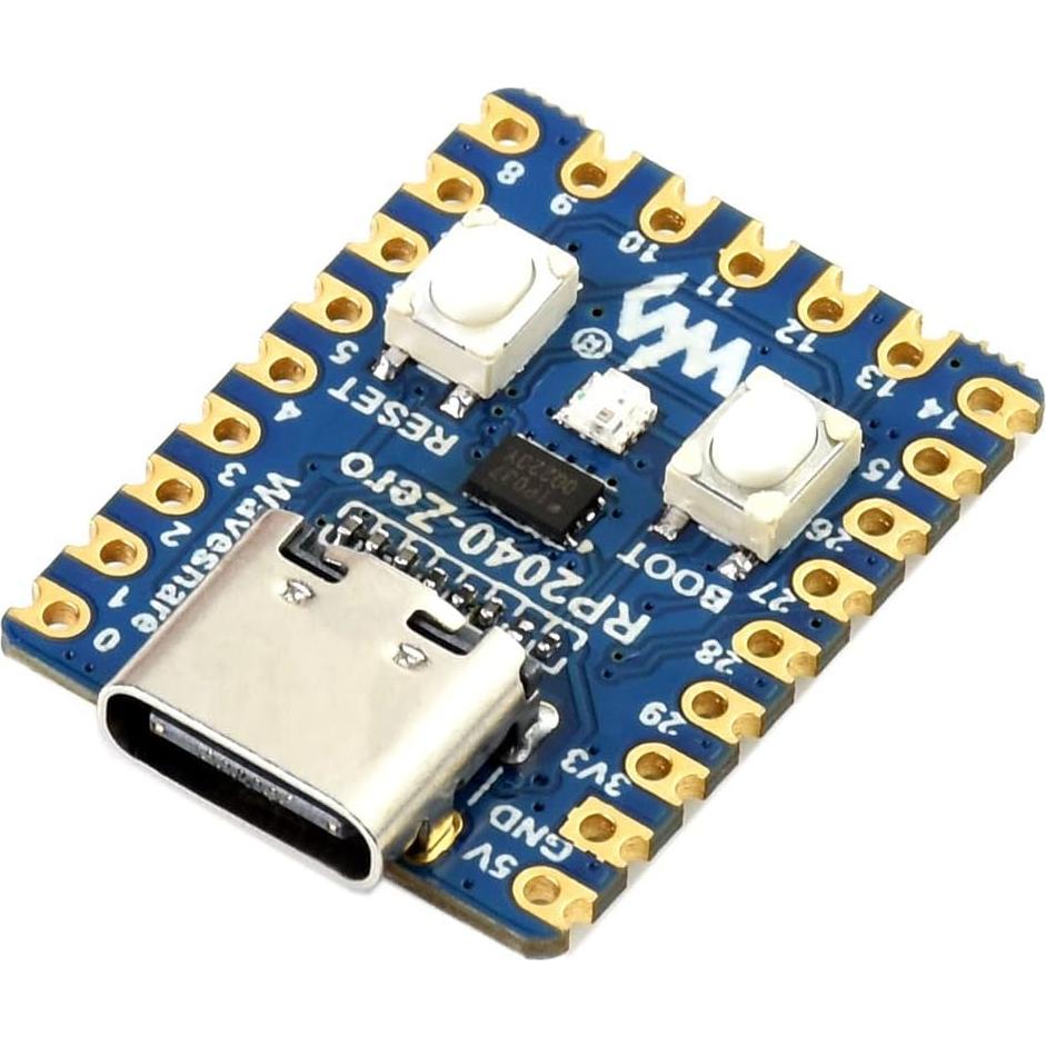 Placa mini MCU RP2040-Zero Waveshare USB-C 9g