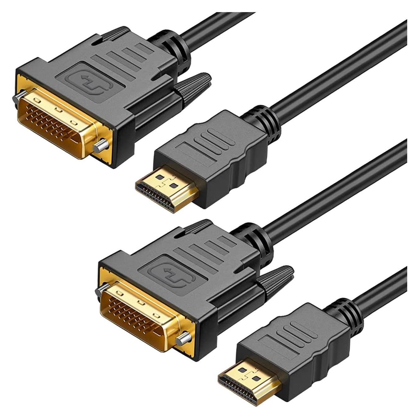 Cable Adaptador HDMI a DVI 1.83m QINGLER 1080P Bi-Direccional