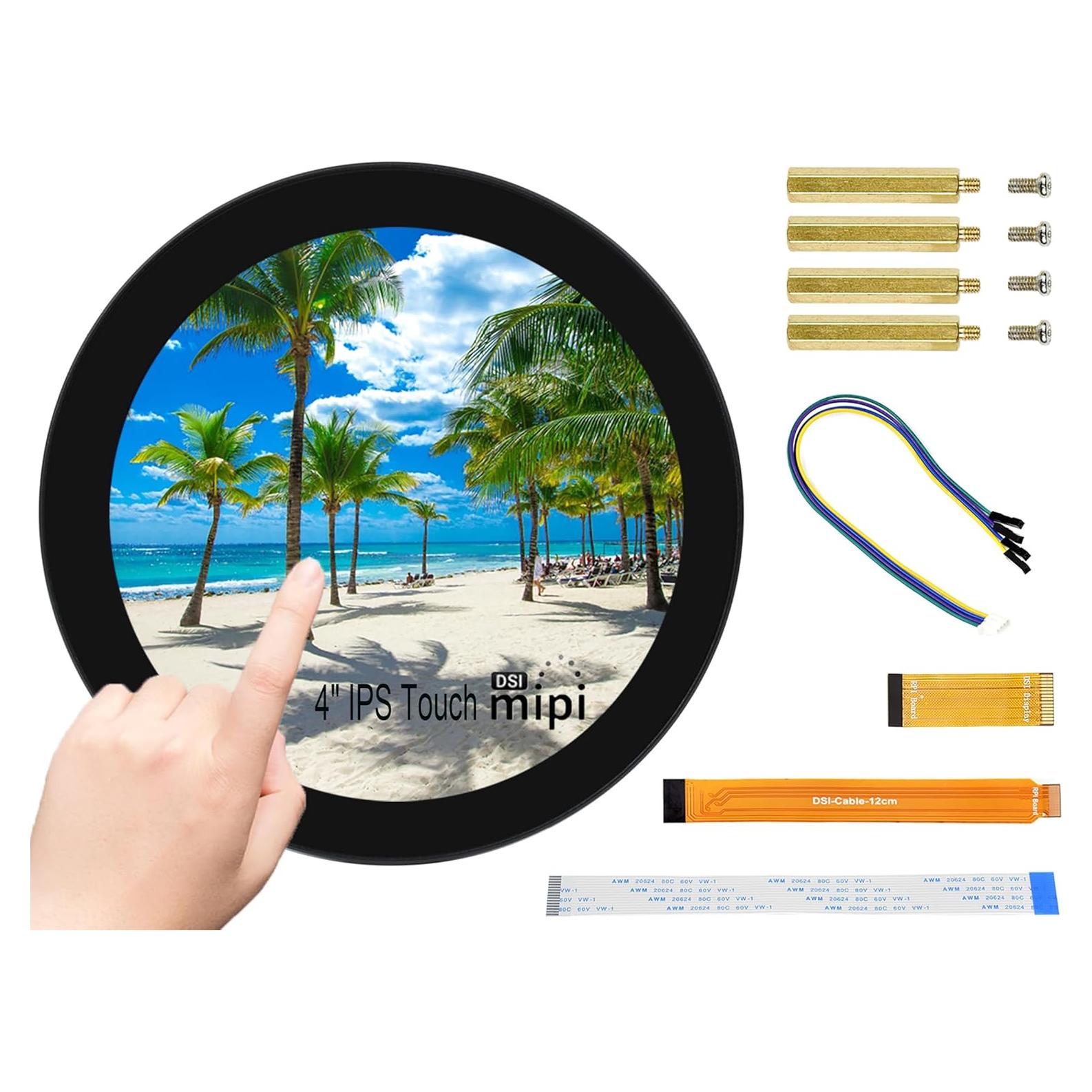 Pantalla Táctil Redonda DSI 10 Puntos 4" IPS UeeKKoo 720x720