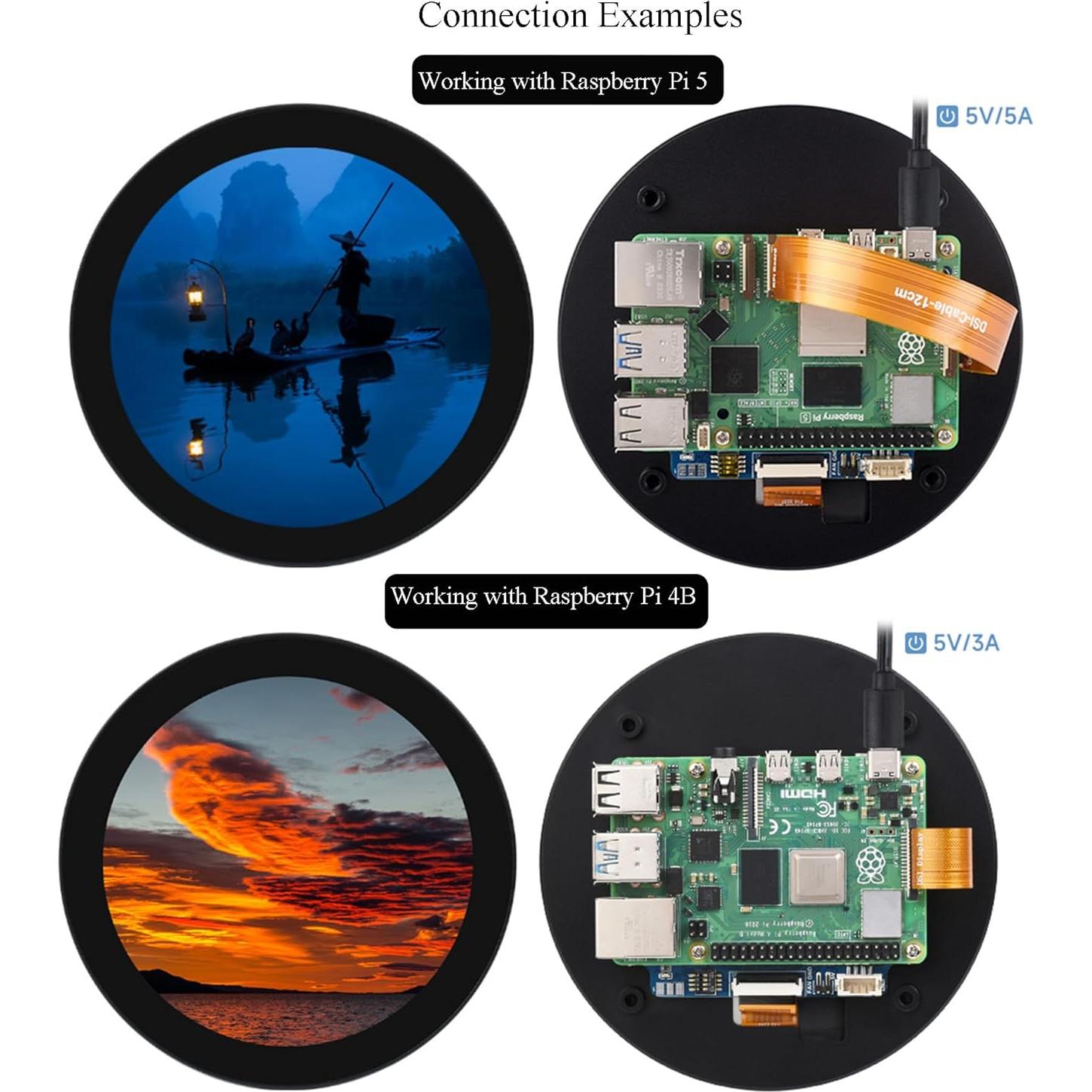 Pantalla Táctil Redonda DSI 10 Puntos 4" IPS UeeKKoo 720x720