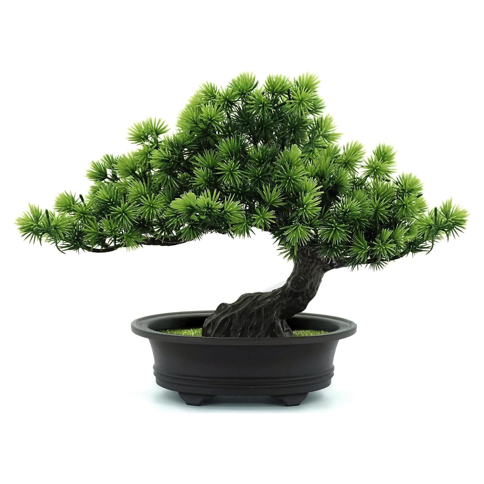 Planta Artificial Bonsai Verde YOERM 24 cm Decoración Hogar
