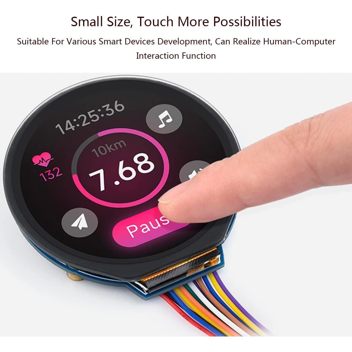 Módulo LCD Táctil 1.28" Waveshare 240x240 IPS Capacitivo