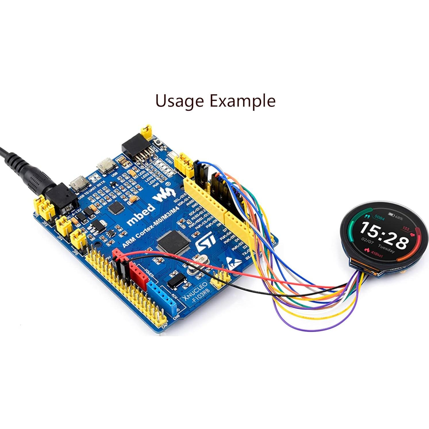 Módulo LCD Táctil 1.28" Waveshare 240x240 IPS Capacitivo