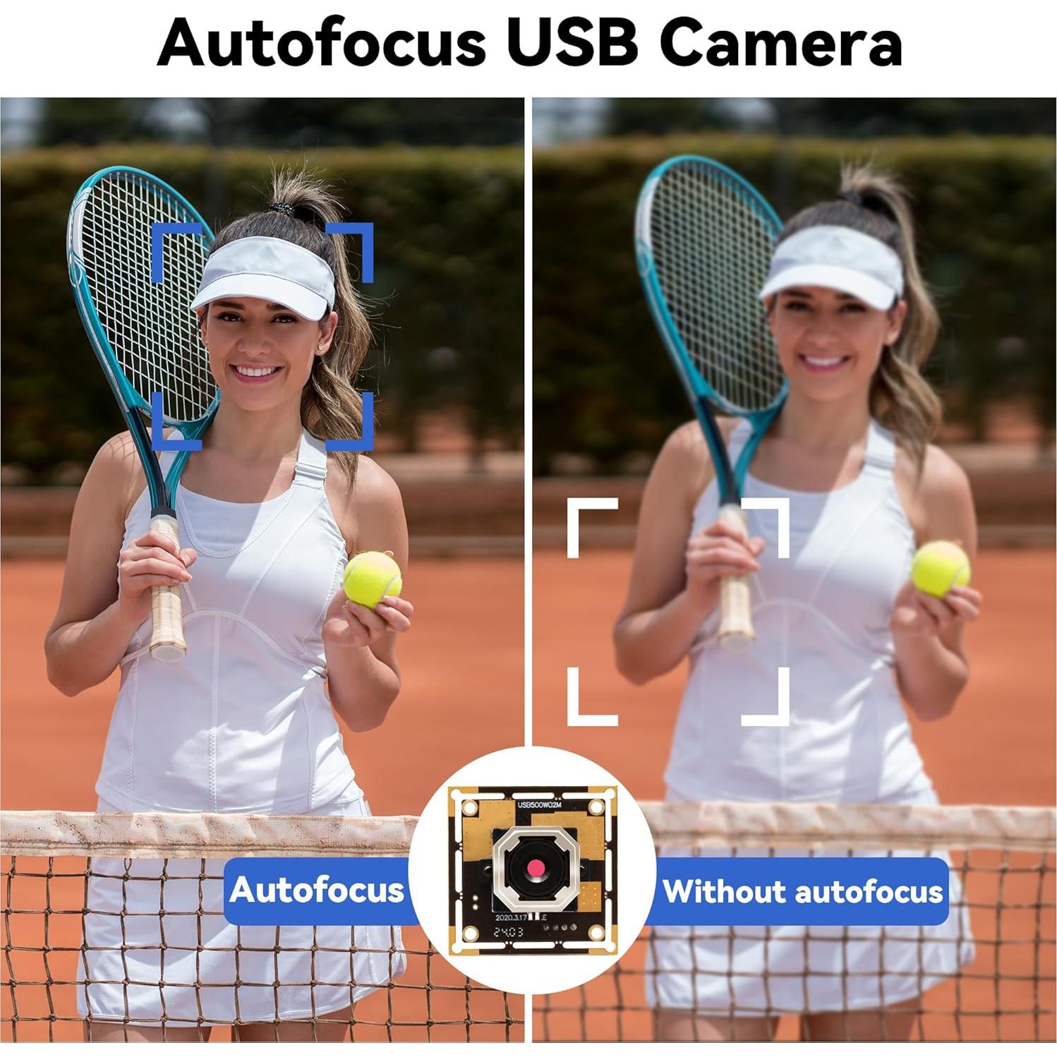 Cámara USB 5MP Hotpet con Autofoco y 60 Grados de Ángulo