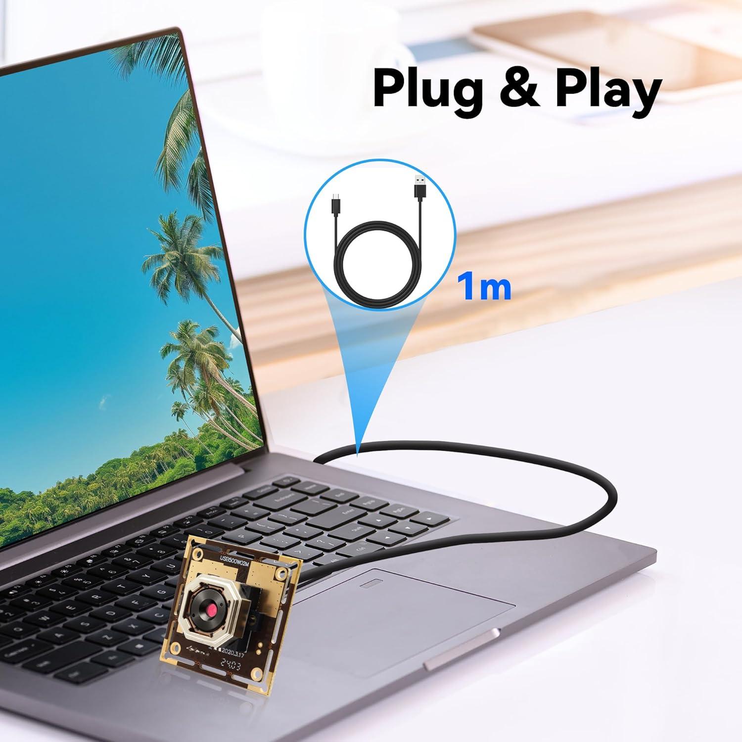 Cámara USB 5MP Hotpet con Autofoco y 60 Grados de Ángulo
