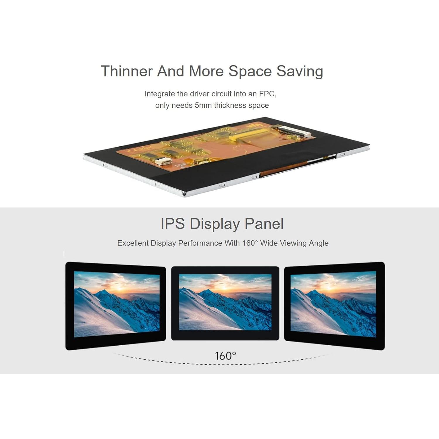 Pantalla Táctil DSI 5" Waveshare 800x480 IPS Capacitiva