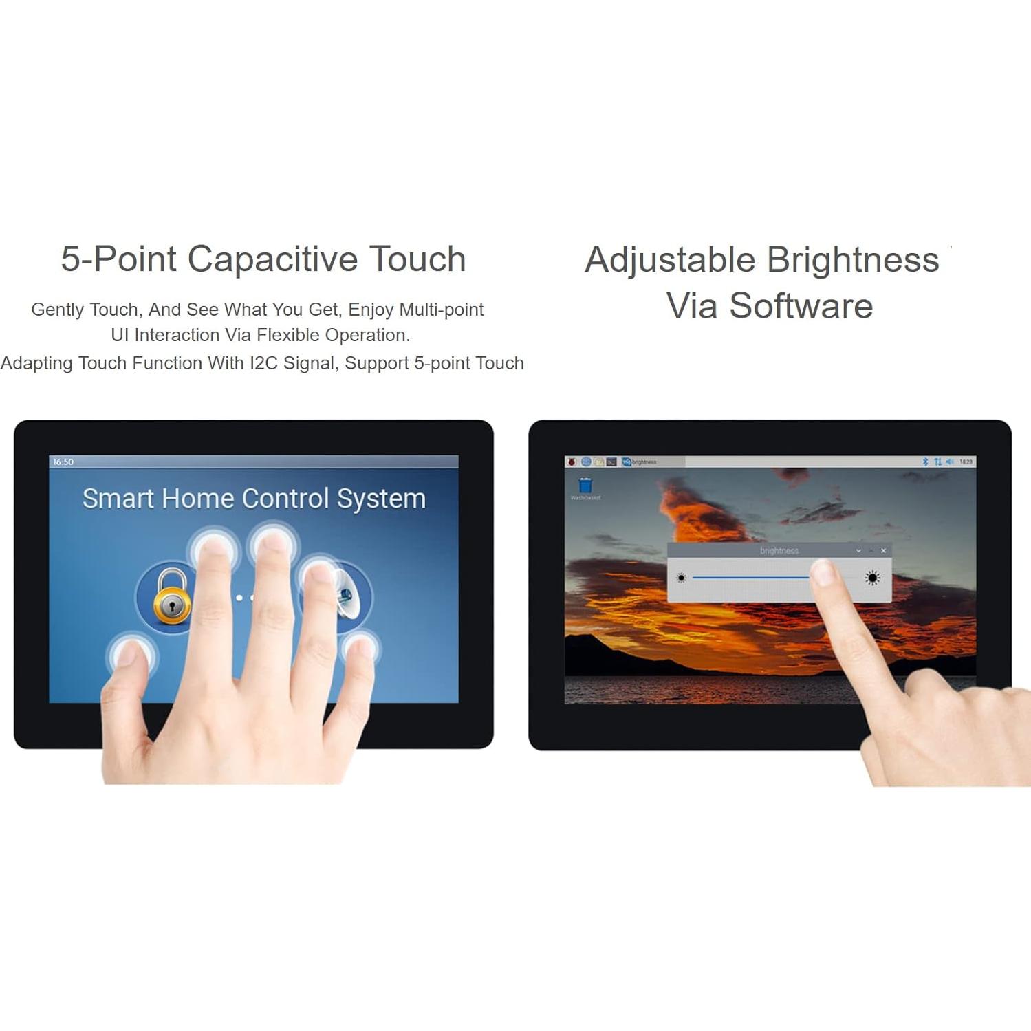 Pantalla Táctil DSI 5" Waveshare 800x480 IPS Capacitiva