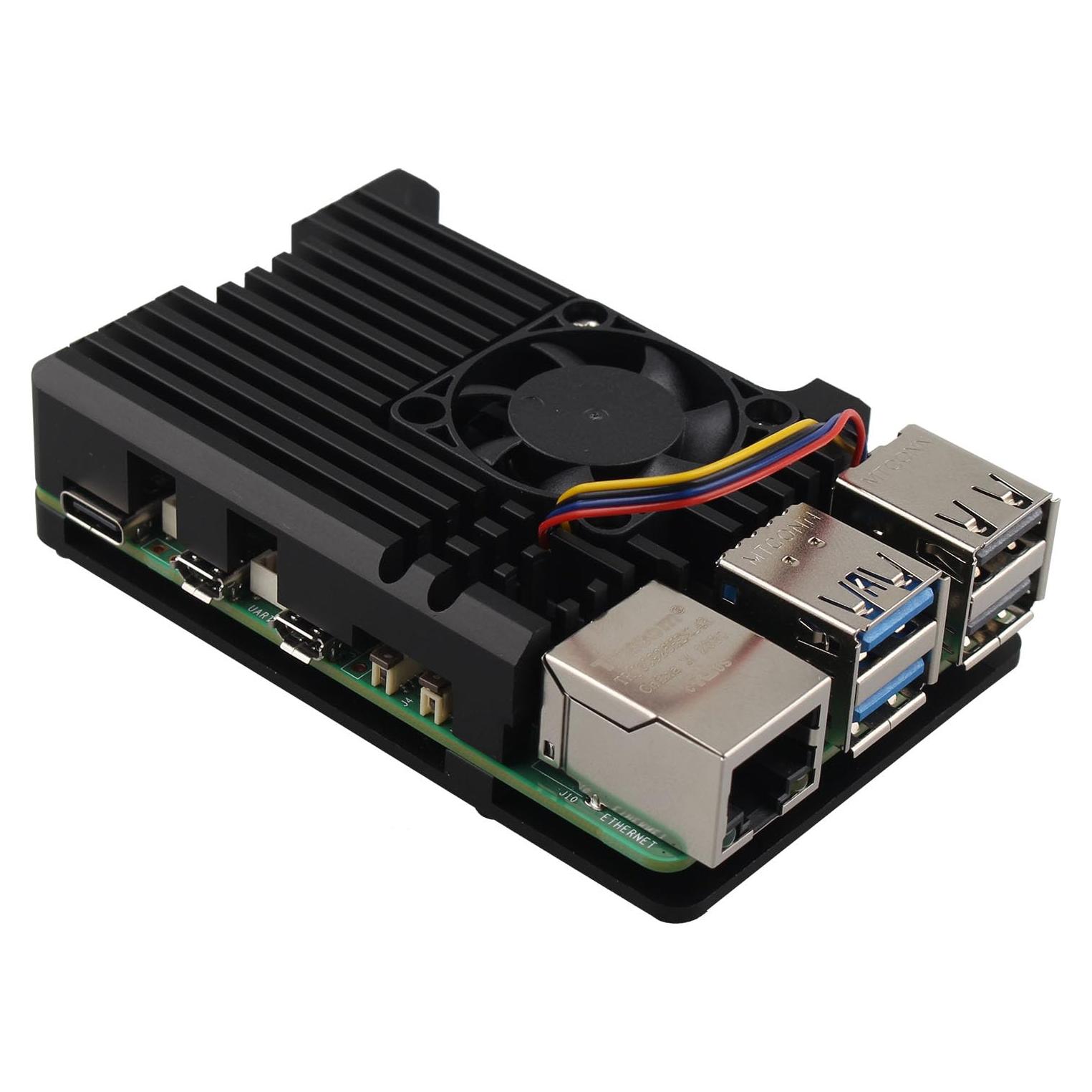 Funda de Aluminio ZDE para Raspberry Pi 5 con Ventilador