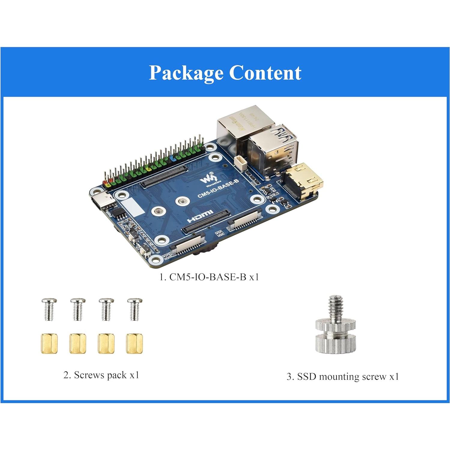 Mini Placa Base UeeKKoo CM5-IO-BASE-B para Raspberry Pi 5