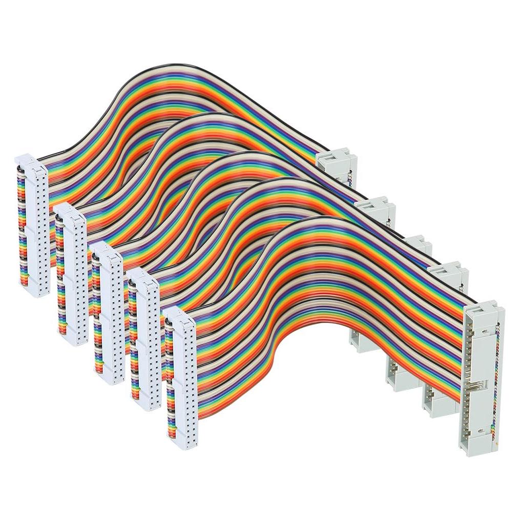 5 Cables GPIO Macho a Hembra 40pin 20cm para Raspberry Pi