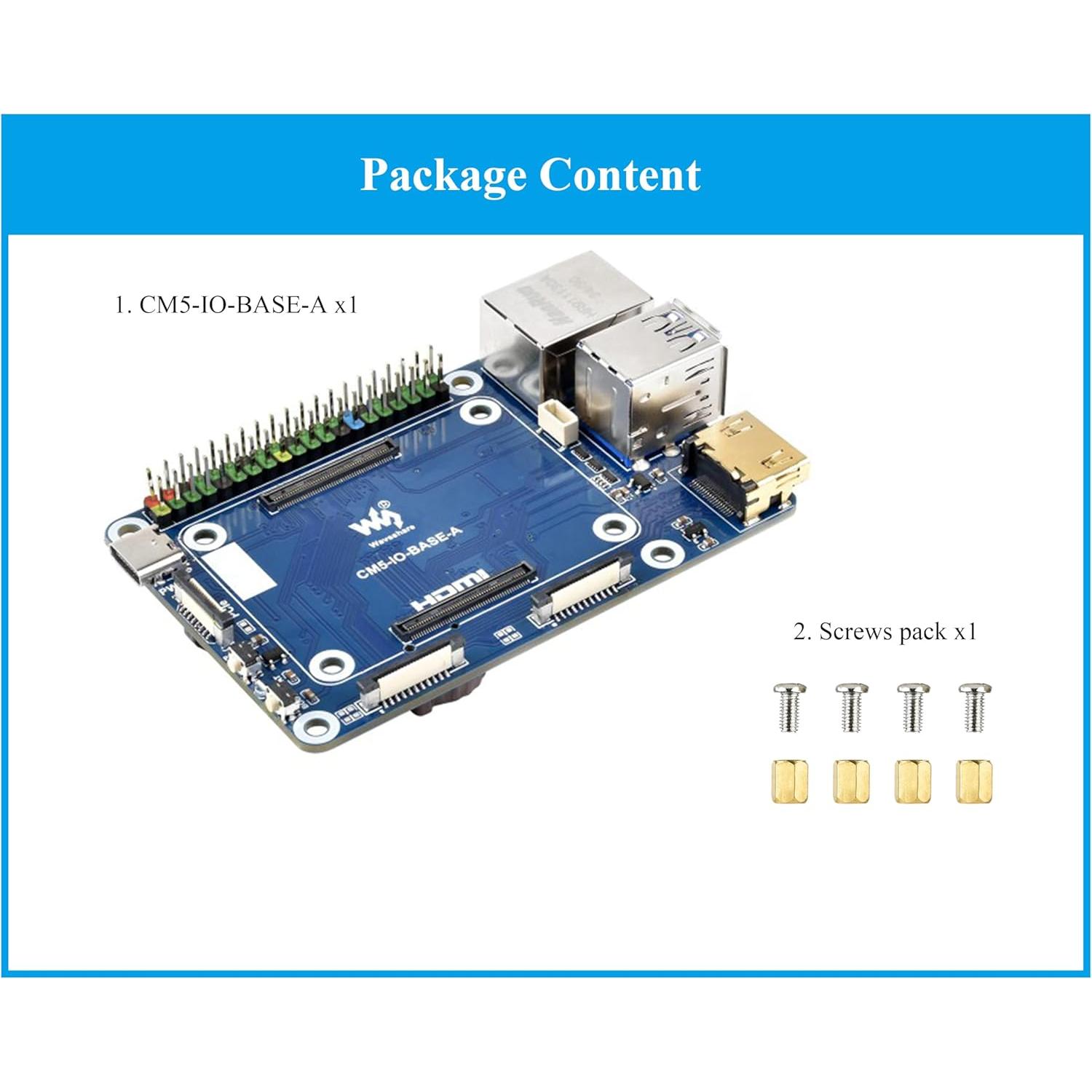 Mini Base Board UeeKKoo para Raspberry Pi CM5 con GPIO 40PIN