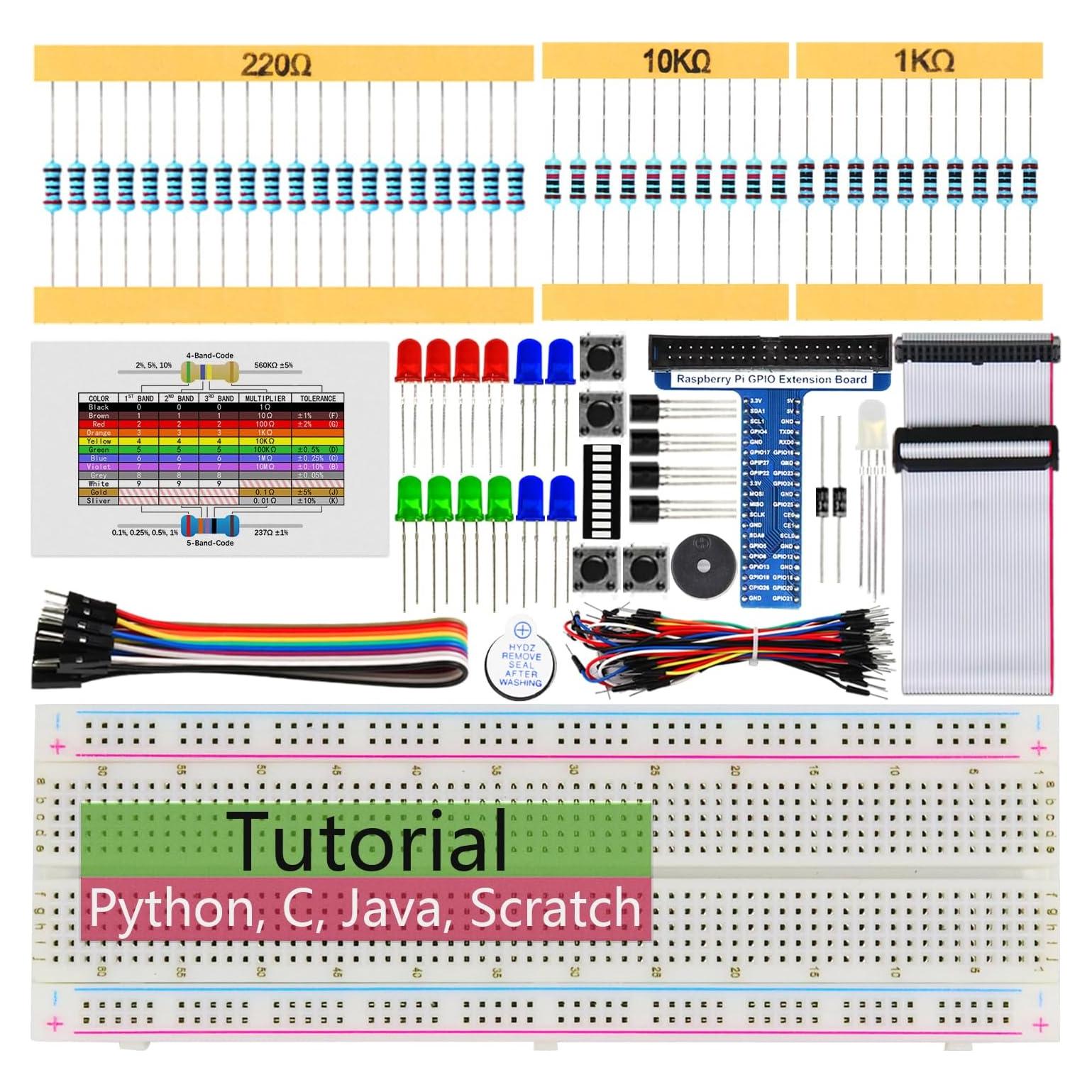 Kit de Inicio Freenove para Raspberry Pi 5/400/4B/3B+ - 146 Artículos