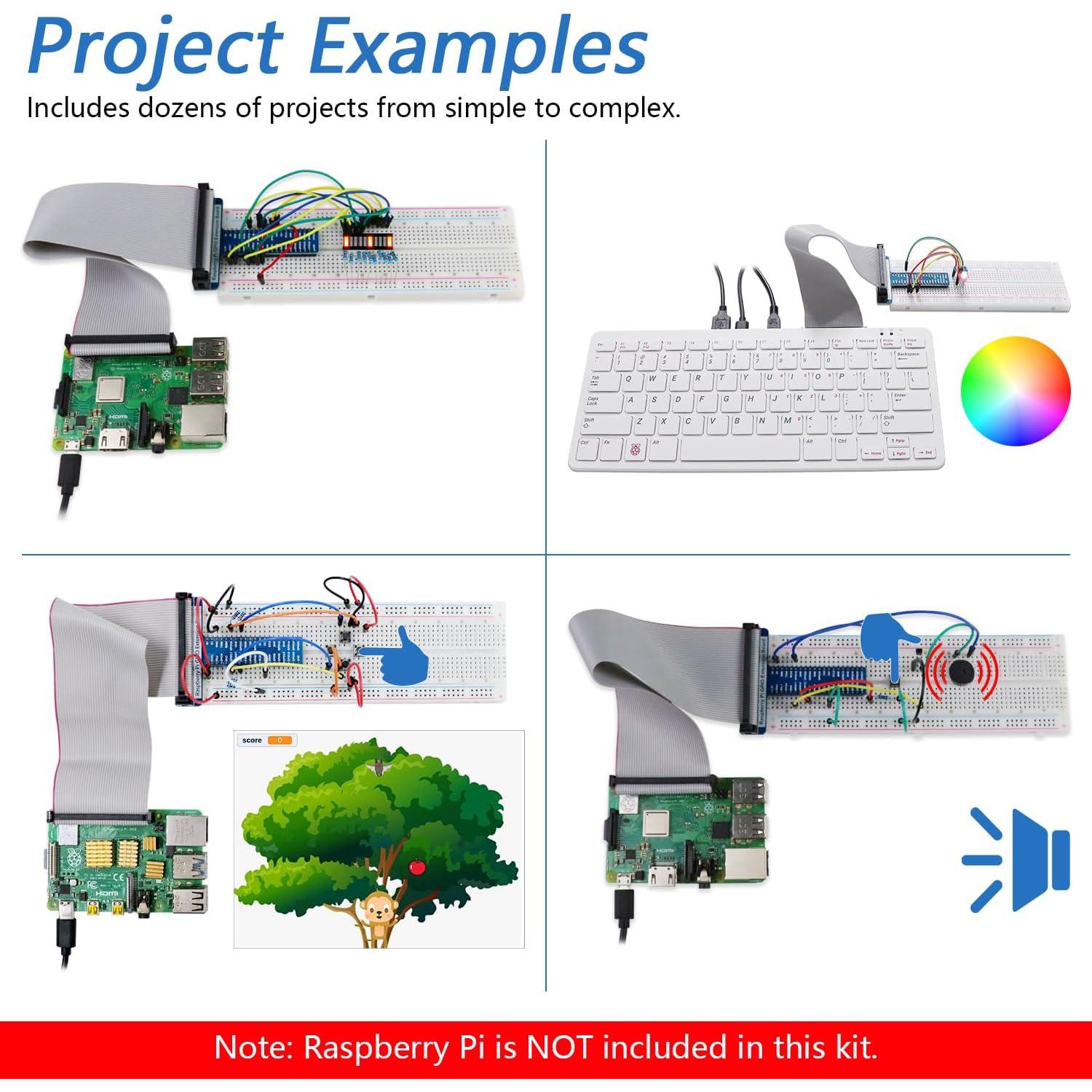 Kit de Inicio Freenove para Raspberry Pi 5/400/4B/3B+ - 146 Artículos